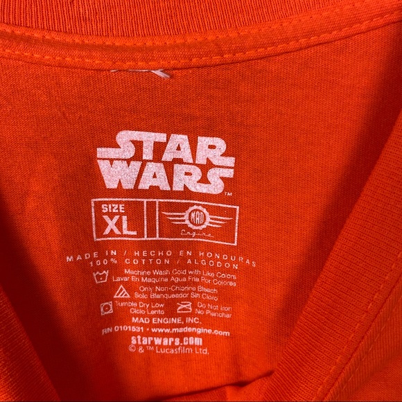 🎉SALE🎉Star Wars Men’s Graphic Short Sleeve Tee Orange - Picture 4 of 5